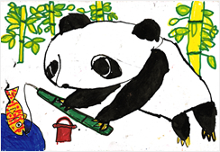 パンダ&笹で魚つり 伊沢直留