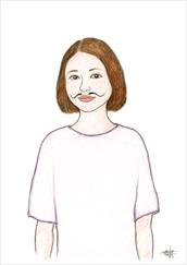 髭&私の顔 繍緻群羊良