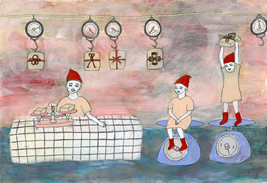 サンタ&計り 佐々木京