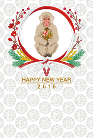 申と水引き飾り