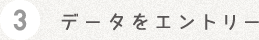 3 データをエントリー